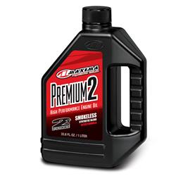 Motor Oil, Premium 2, Powersports, Semi-Synthetic, One Liter, 2-Cycle, Each