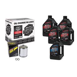 Motor Oil Change Kit, V-Twin Oil Full Change, Canister Style Oil Filter, Chrome Plated, 5 qts. Synthetic 20W50 Motor Oil, Harley-Davidson®, Kit