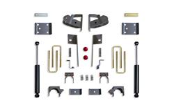 REAR FLIP KIT W/ HANGERS, SHACKLES, 3-4", (2) MAXTRAC SHOCKS, 2019+ SILVERADO / SIERRA