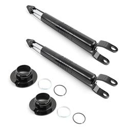 Lowering Struts, Adjustable, Twin-Tube, Gas Charged, Black Powdercoated, Dodge, Ram, Pair