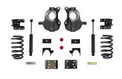 Suspension Lowering Kit, Front Coil Spring and Spindle, Rear Flip Kit, 4 in. Front Drop, 5-6 in. Rear Drop, Chevy, GMC, Kit