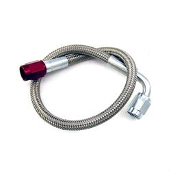 Hose, Braided Stainless Steel, -3 AN Female End, Red, -3 AN Female End, Red, 12 in. Length, Each