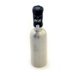Nitrous Bottle; Nitrous Mini-Bottle; 3.5 oz.; 2 in. Dia.; 7.33 in. Tall; w/Motorcycle Valve