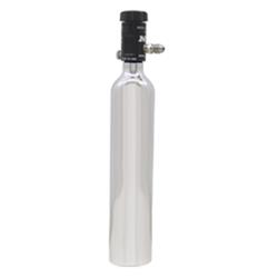Nitrous Bottle; Nitrous Mini-Bottle; 10 oz.; 2 in. Dia; 15.09 in. Tall; w/Motorcycle Valve