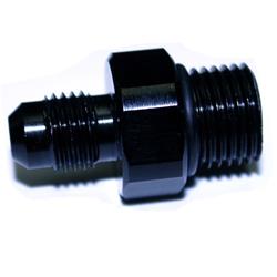 Adapter, Nitrous Bottle, Aluminum, Black Anodized, Male -6 AN O-Ring to Male -4 AN, Each