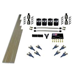 Nitrous Plumbing Kit, V8, Piranha Nozzle Intake Plumbing Kit, w/ All Necessary Hardware