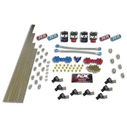 Nitrous Plumbing Kit, V8, NXL Nozzle Intake Plumbing Kit, w/ All Necessary Hardware
