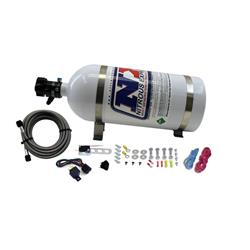 Nitrous Plumbing Kit, V8, Nozzle System Completer, w/ 10 lb Bottle, Brackets, Feedline, and Electronics
