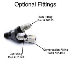 Nitrous Distribution Block, Showerhead, Black, One 1/8 in. NPT Female Inlet, Three 5/16 in. Female Outlets