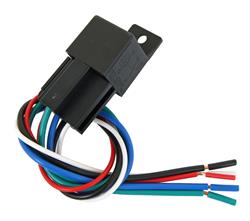 Relay, Heavy-Duty, 40 Amp, Double Pole, Double Throw, Anti-Flyback, Harness Included, Each