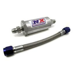 Nitrous Filter; D-6 Pure-Flo N20 Nitrous Filter; -6 AN; w/7 in. Stainless Hose