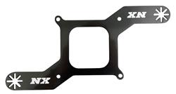 Fuel/Nitrous Solenoid Bracket, Carburetor Flange Mounting Style, Aluminum, Black Anodized, Each