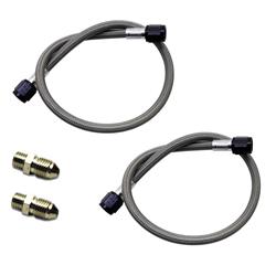 Hose, Braided Stainless Steel, -4 AN Female Ends, Black Fittings, Kit
