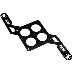 Fuel/Nitrous Solenoid Bracket, For Dominator, Carburetor Flange Mounting Style, Aluminum, Black Anodized, Each