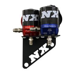 Nitrous Oxide Solenoid Mounting Brackets, Cylinder Head Mounting Style, Steel, Black, Fits GM LS Family Engines Only, Each