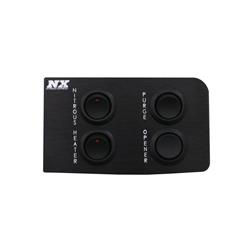 Switch Panel, NX Accessory Power, Ashtray Mount, Aluminum, Black, 4 Rocker Switches, Chevy, Each