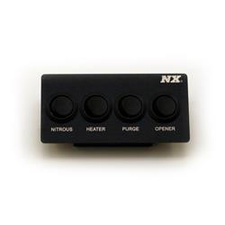 Switch Panel, NX Accessory Power, Dash Mount, Aluminum, Black, 4 Rocker Switches, Ford, Each