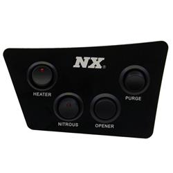 Switch Panel, NX Accessory Power, Dash Mount, Aluminum, Black, 4 Rocker Switches, Dodge, Each
