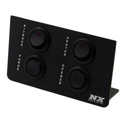 Switch Panel, NX Accessory Power, Dash Mount, Aluminum, Black, 4 Switches, Dodge, Each