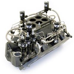 Fuel Distribution Block Components, Fuel Logs Bracket, Billet Aluminum, Black, Chevrolet, Big Block, Each