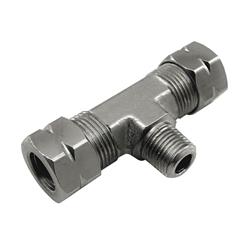 Adapter Fitting; Pipe Fitting; Compression To Male Branch T; 3/8 Compression x 1/8 Male NPT Branch T