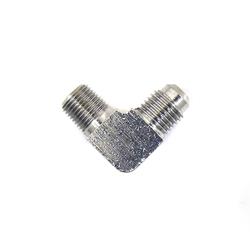 Fitting, Adapter, AN to NPT, 90 Degree, Brass, Nickel Plated, -6 AN, 1/4 in. NPT, Each
