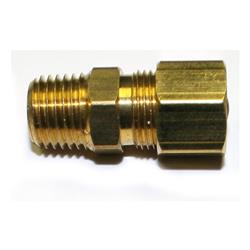 Adapter Fitting; Pipe Fitting; Male To Compression Straight; 1/4 in. NPT x 3/8 in.