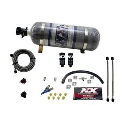 Nitrous System, Piranha System, 12 lb Bottle, EFI, Single Nozzle, 30-50-75 HP, Kit