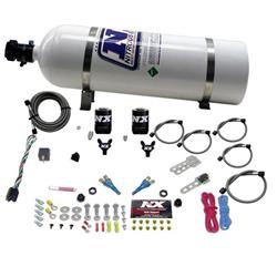 Nitrous System, 15 lb Bottle, Sport Compact Kit, Dual Nozzle, 35-50-75 HP, Kit
