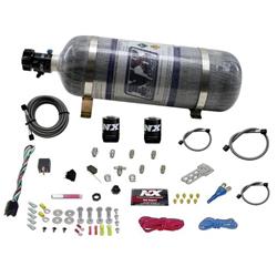 Nitrous Oxide System, EFI Single Nozzle, Wet, 150 hp, 12 lb. Bottle, White, Sport Compact, Kit