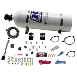 Nitrous Oxide System, EFI Single Nozzle, Wet, 150 hp, 15 lb. Bottle, White, Sport Compact, Kit