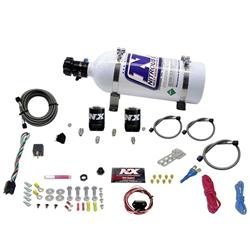 Nitrous Oxide System, EFI Single Nozzle, Wet, 35-150 hp, 5 lb. Bottle, White, Chevy, V6/V8, Kit