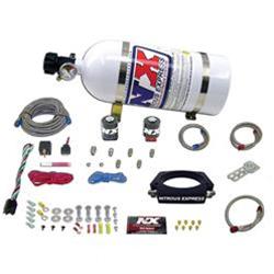 Nitrous Oxide System, 4-Bolt Throttle Body, 102mm Plate, Wet, +400 hp, 10 lb. Bottle, Chevy, LS, Kit