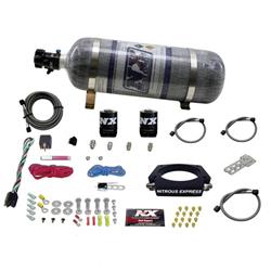 Nitrous Oxide System, 4-Bolt Throttle Body, 102mm Plate, Wet, +400 hp, 12 lb. Bottle, Chevy, LS, Kit