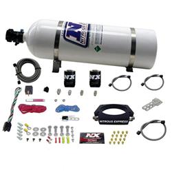 Nitrous Oxide System, 4-Bolt Throttle Body, 102mm Plate, Wet, +400 hp, 15 lb. Bottle, Chevy, LS, Kit
