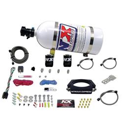 Nitrous Oxide System, 4-Bolt Throttle Body, 90mm Plate, Wet, +400 hp, 10 lb. Bottle, Chevy, LS, Kit