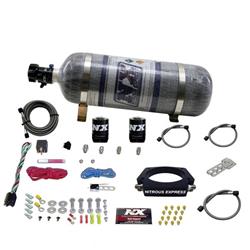 Nitrous Oxide System, 4-Bolt Throttle Body, 90mm Plate, Wet, +400 hp, 12 lb. Bottle, Chevy, LS, Kit