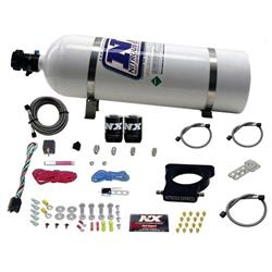 Nitrous Oxide System, 3-Bolt Throttle Body, Wet, +350 hp, 15 lb. Bottle, GM, LS, Kit