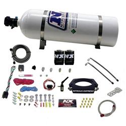 Nitrous Oxide System, Wet, Throttle Body Spacer Plate, 15 lb. Bottle, Cadillac, Chevy, GMC, 6.2L, Kit