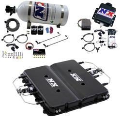 Nitrous Oxide Injection System Kit Nitrous & Water Methanol System w/Billet LT4 Supercharger Lid 12lb Bottle