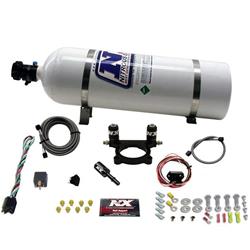 Nitrous Oxide System, Mopar Plate, Throttle Body Spacer Plate, Wet, +100 hp, 15 lb. Bottle, White, Dodge, Kit