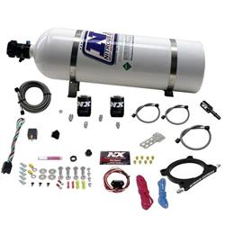 Nitrous Oxide System, Ford 5.0 Coyote, 7.3 Godzilla, Nitrous Plate, Wet, +250 hp Max, +200 hp Jetting, 15 lb. Bottle, Ford, Kit