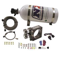 Nitrous Oxide System, 5.0L Foxbody, Throttle Body Spacer Plate, Wet, 10 lb. Bottle, White, Ford, Kit