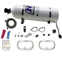Nitrous System, 15 lb Bottle, Dual Intercooler Ring Kit, 2 - 6 X 6 Rings, Kit