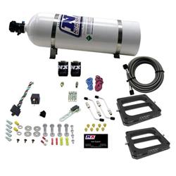 Nitrous System, 15 lb Bottle, Dual/Dominator/Alcohol, 50-100-150-200-250-300 HP,  Kit
