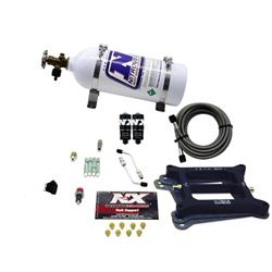 Nitrous Oxide System, Hitman, Wet, 100-200 hp, 5 lb. Bottle, White, Square Bore, 4-Barrel, Kit