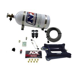Nitrous Oxide System, Hitman, Wet, 100-200 hp, 10 lb. Bottle, White, Square Bore, 4-Barrel, Kit