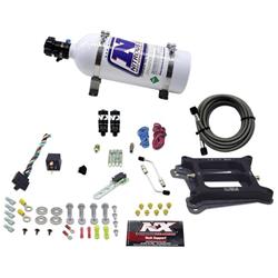 Nitrous Oxide System, Hitman Plus, Wet, 100-200 hp, 5 lb. Bottle, White, Square Bore, 4-Barrel, Kit