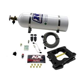 Nitrous System, 15 lb Bottle, Q-Jet/Holley Spreadbore, Hitman Kit, 100-150-200 HP, Kit