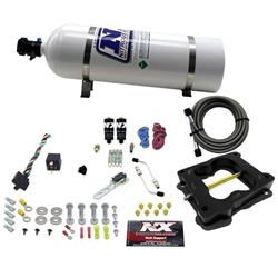 Nitrous System, 15 lb Bottle, Q-Jet/Holley Spreadbore, Hitman Plus Kit, 100-150-200 HP, Kit